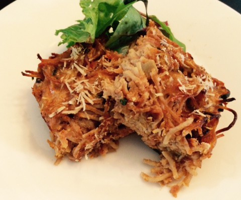 Spaghetti Pie: When leftovers become lunch...yep, I said pie!